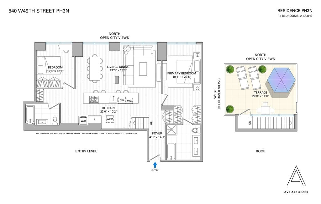 540 W 49th St Ph 3N, Manhattan