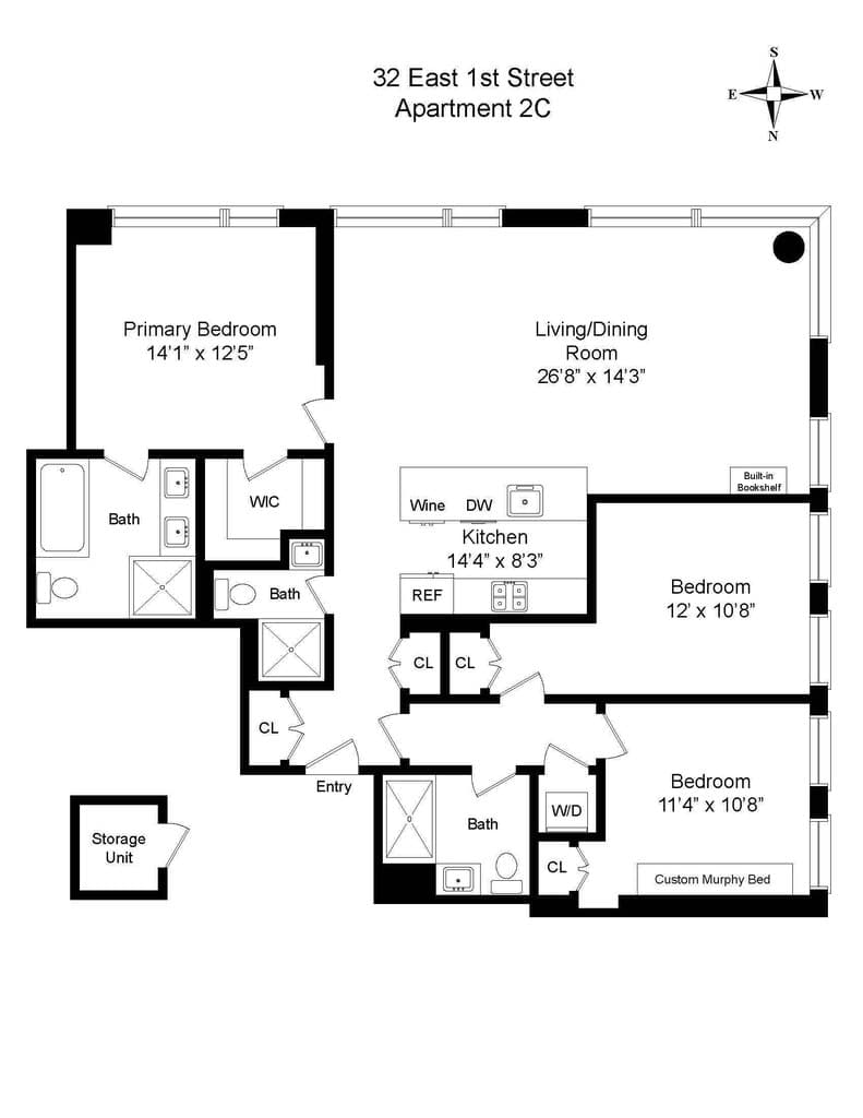 32 E 1st St Apt 2C, Manhattan