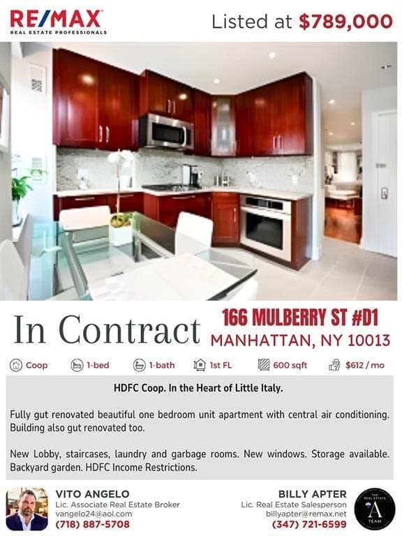 166 Mulberry St Unit D1, New York