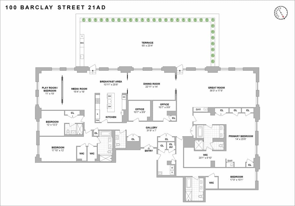 100 Barclay St Unit 21AD, Manhattan